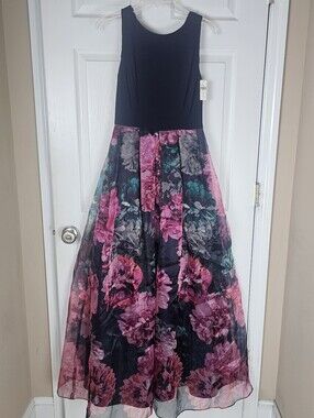 Moulinette Soeurs Floral Sleeveless Navy Maxi Dress Anthropologie Size 2 NWT